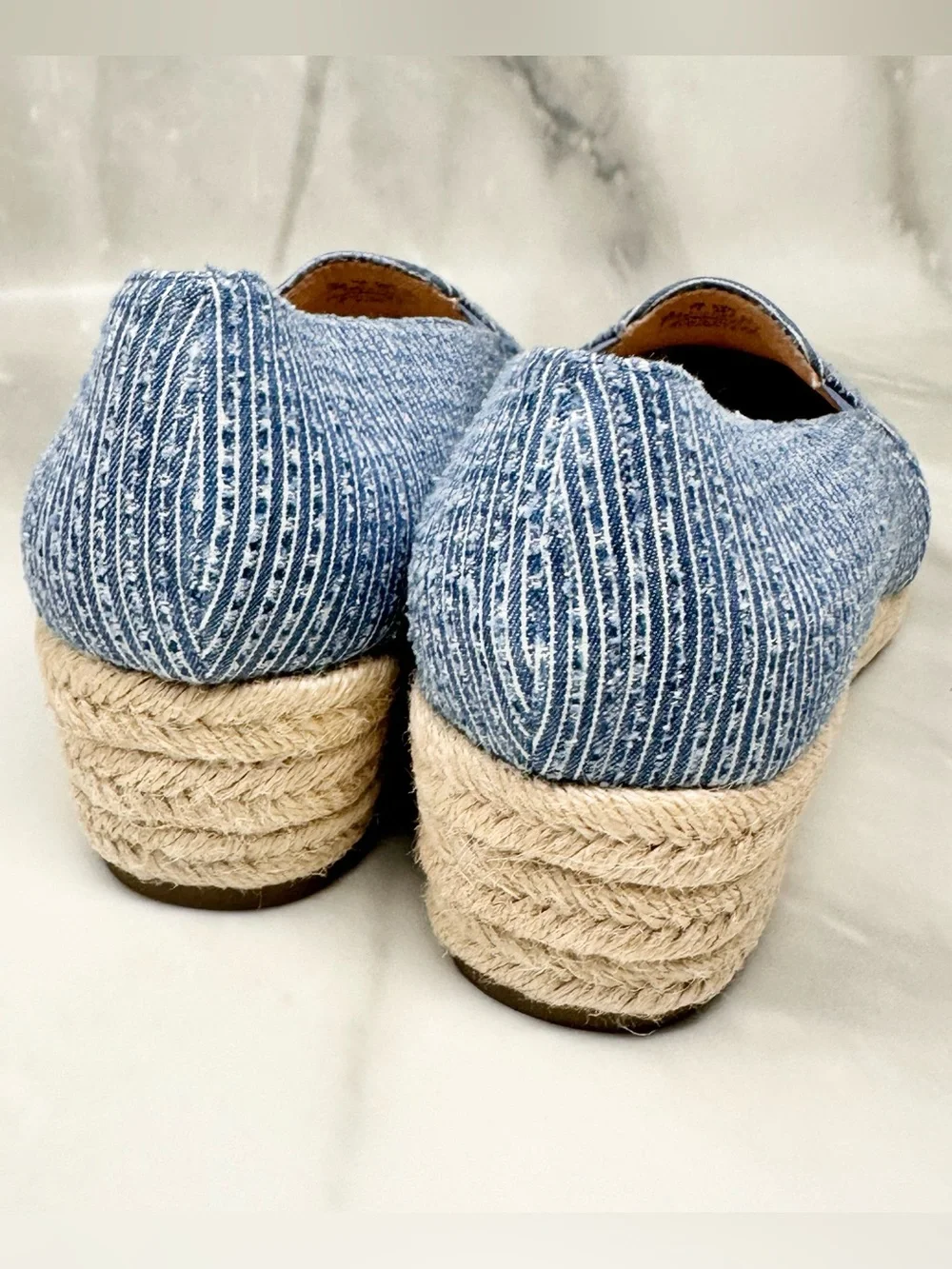 Life Stride Canvas Slip On Kamilla Wedge Espadrilles 9.5 Wide